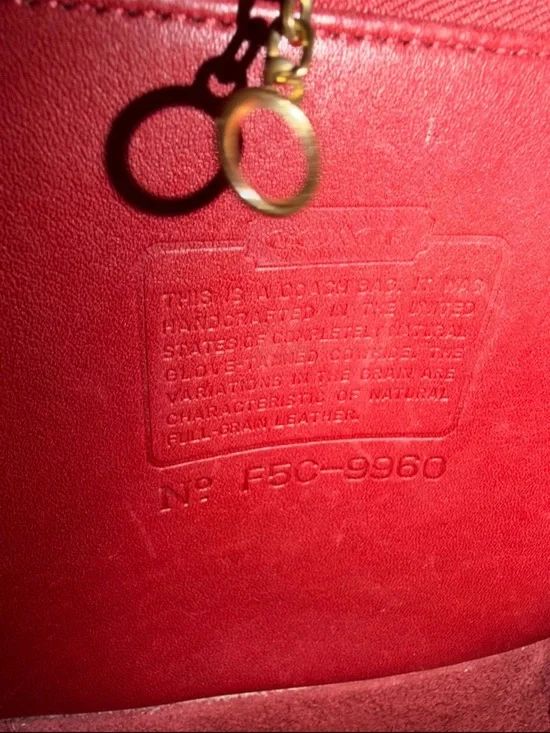 Coach Vintage Mini Leather Red Backpack - Picture 6 of 8